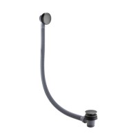 Gunmetal Easy Clean Click Clack Bath Waste with Overflow - Arissa Gunmetal Easy Clean Click Clack Bath Waste with Overflow - Arissa