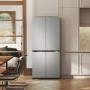 LG Fit & Max 580 Litre Four Door American Fridge Freezer - Prime Silver