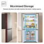 LG Fit & Max 580 Litre Four Door American Fridge Freezer - Prime Silver