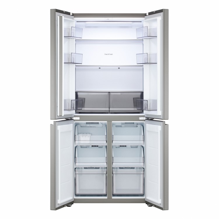 LG Fit & Max 580 Litre Four Door American Fridge Freezer - Prime Silver