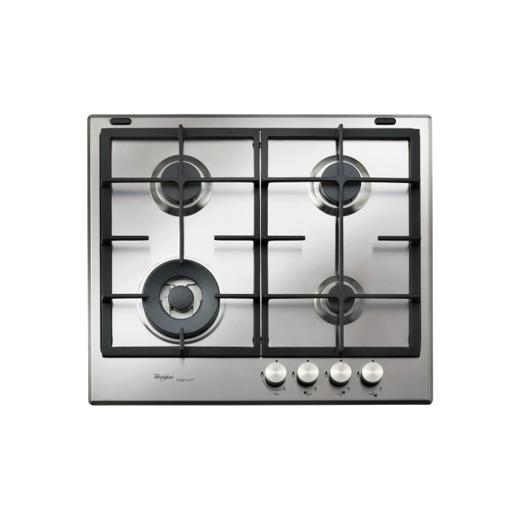 Whirlpool GMF6422/IXL 4 burners 3 sizes Built-In Fusion Gas Hobs - Stainless Steel
