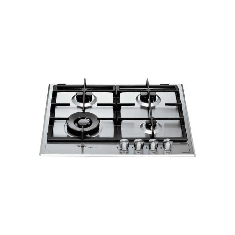 Whirlpool GMF6422/IXL 4 burners 3 sizes Built-In Fusion Gas Hobs - Stainless Steel