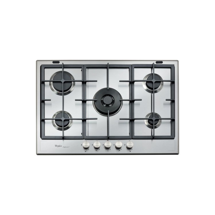 Whirlpool GMF7522/IXL 5 burners 3 sizes Built-In Fusion Gas Hobs - Stainless Steel