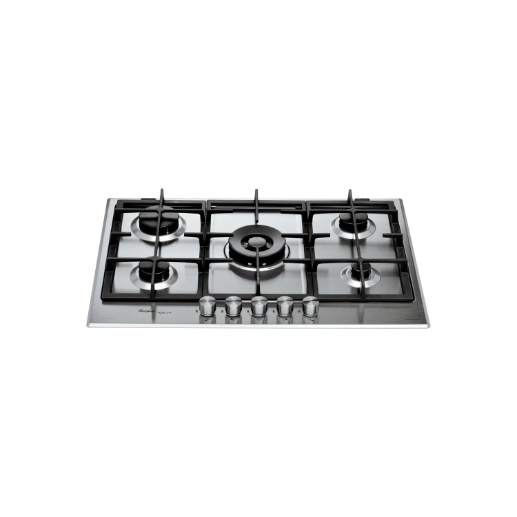 Whirlpool GMF7522/IXL 5 burners 3 sizes Built-In Fusion Gas Hobs - Stainless Steel