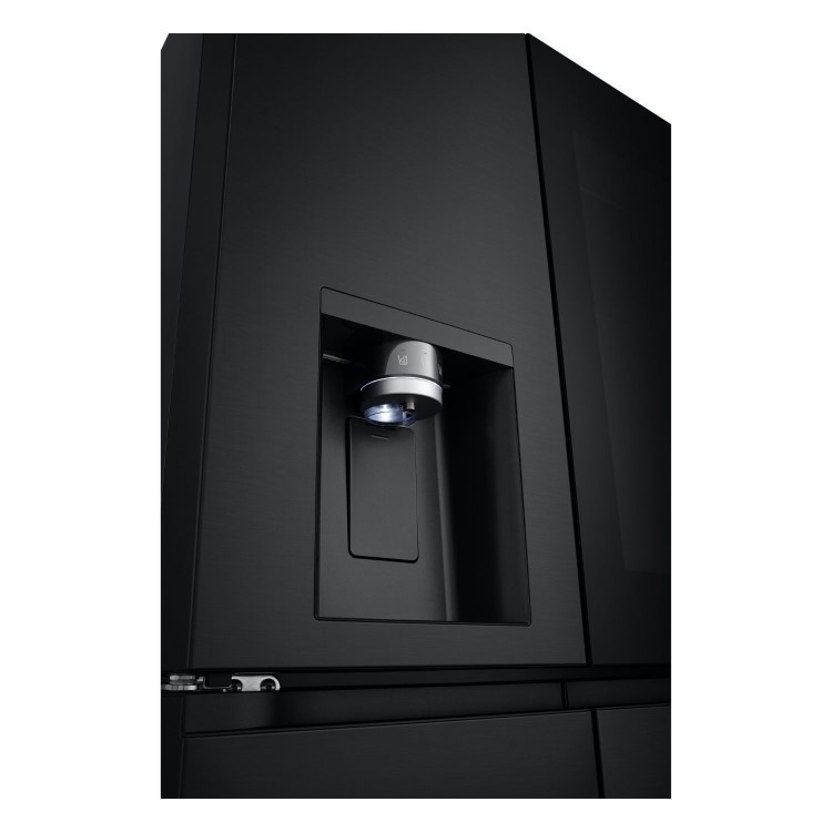 LG InstaView 508 Litre Four Door American Fridge Freezer - Matte Black