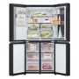 LG InstaView 508 Litre Four Door American Fridge Freezer - Matte Black