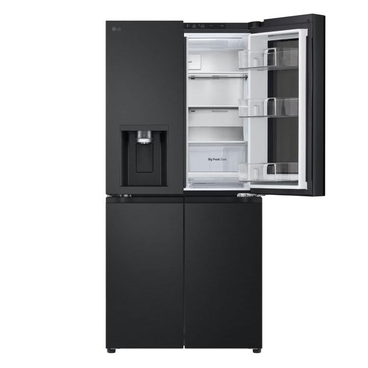 LG InstaView 508 Litre Four Door American Fridge Freezer - Matte Black
