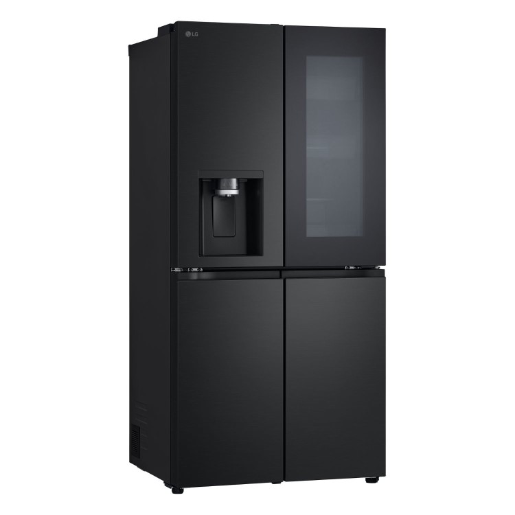 LG InstaView 508 Litre Four Door American Fridge Freezer - Matte Black