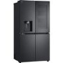LG InstaView 638 Litre Four Door American Fridge Freezer - Matte Black