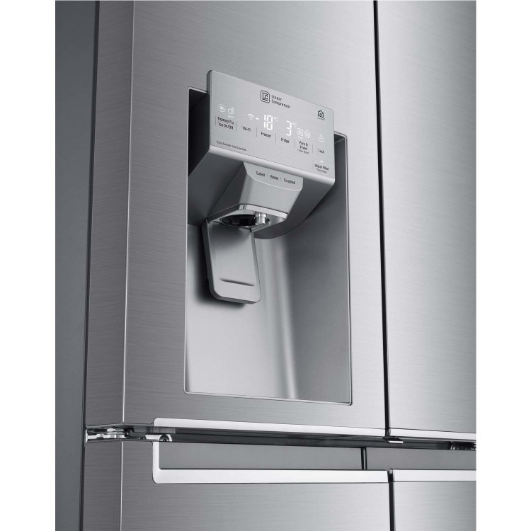 LG GMJ844PZKV InstaView Door-in-door Multi-door American Fridge Freezer With Ice & Water Dispenser -