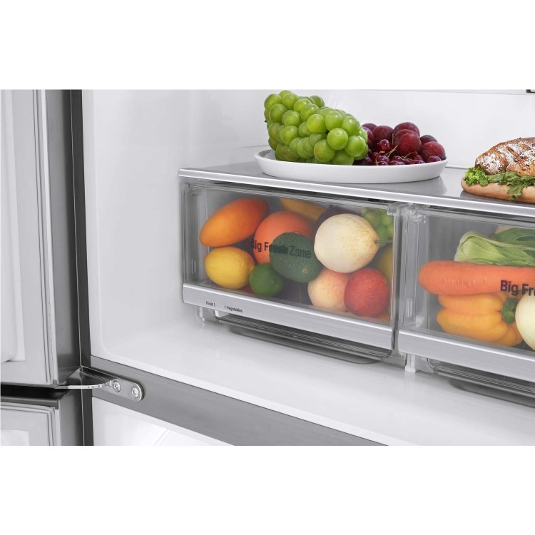 LG GMJ844PZKV InstaView Door-in-door Multi-door American Fridge Freezer With Ice & Water Dispenser -