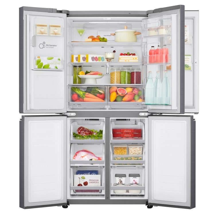 LG GMJ844PZKV InstaView Door-in-door Multi-door American Fridge Freezer With Ice & Water Dispenser -
