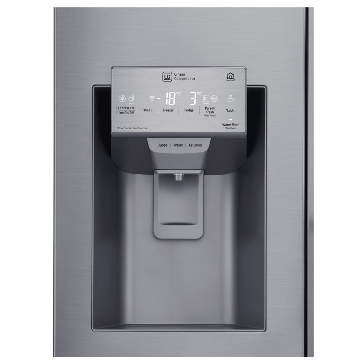 LG GMJ844PZKV InstaView Door-in-door Multi-door American Fridge Freezer With Ice & Water Dispenser -