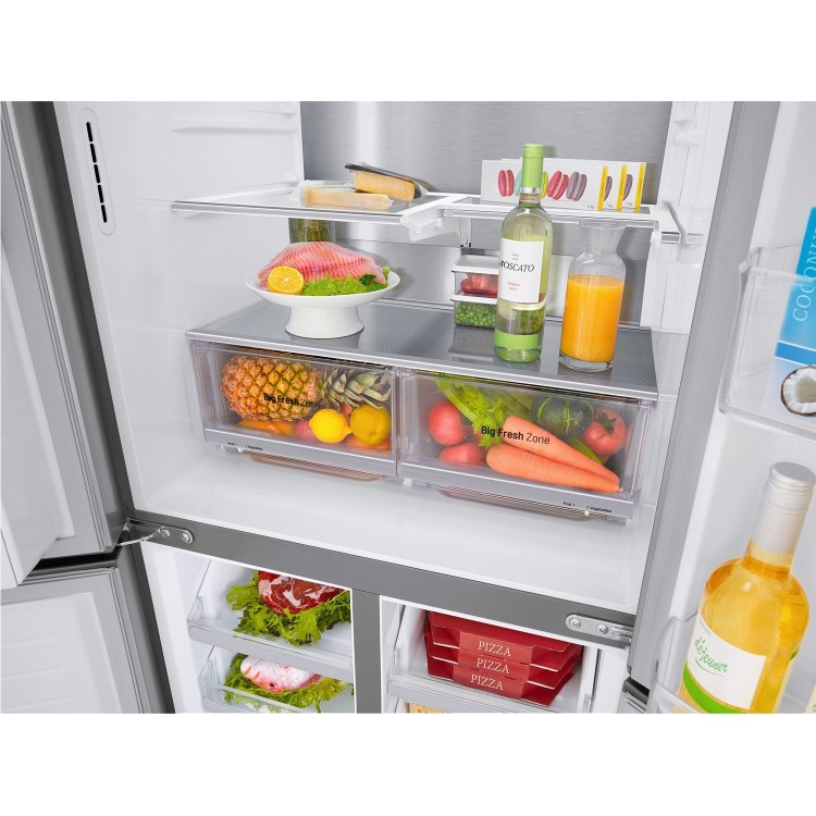 LG 506 Litre Four Door American Fridge Freezer With NatureFresh - Shiny Steel