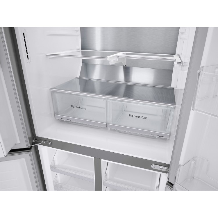 LG 506 Litre Four Door American Fridge Freezer With NatureFresh - Shiny Steel