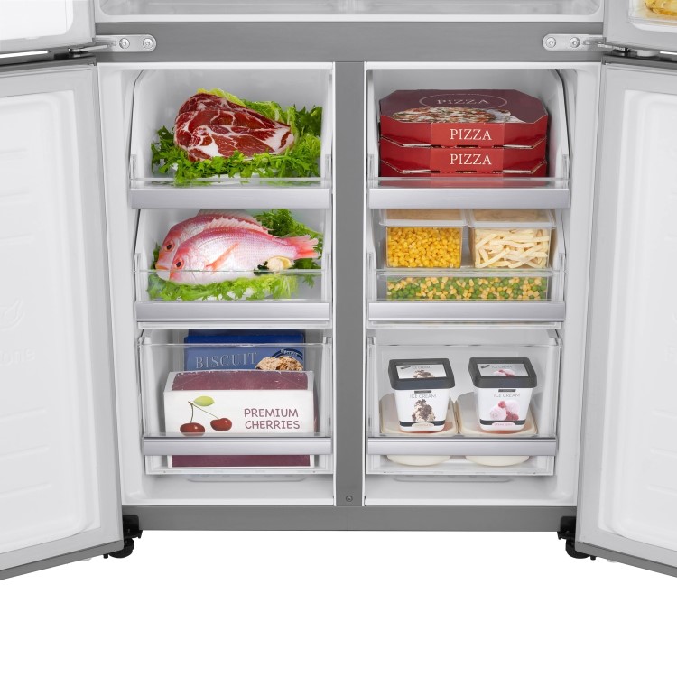 LG GML844PZKV Four Door American Style Fridge Freezer With Plumbed Ice & Water - Stainless Steel