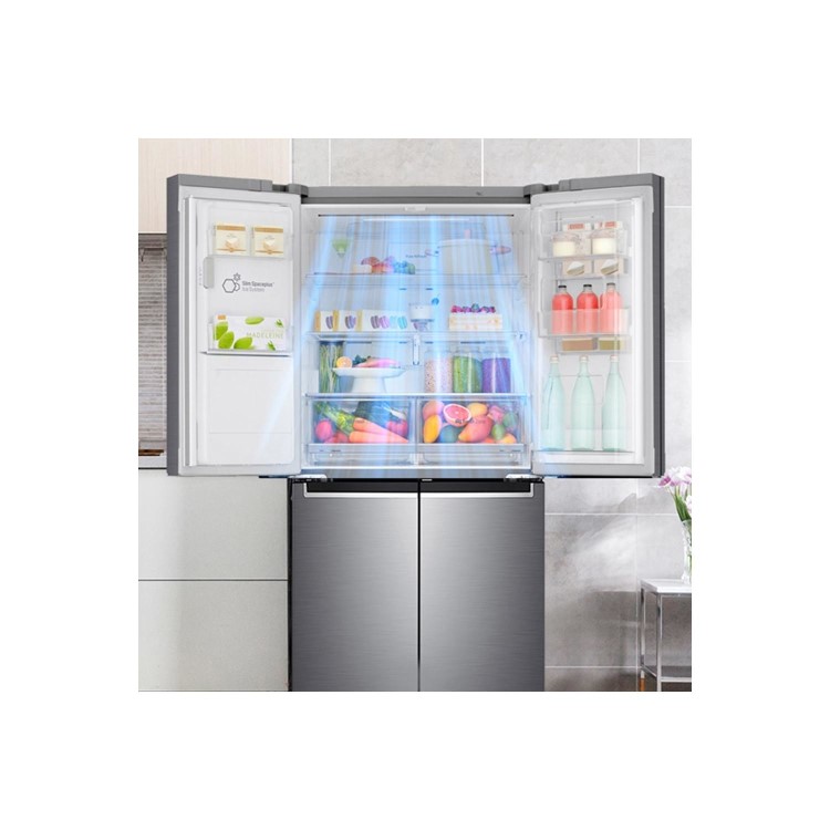 LG GML844PZKV Four Door American Style Fridge Freezer With Plumbed Ice & Water - Stainless Steel