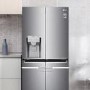 LG GML844PZKV Four Door American Style Fridge Freezer With Plumbed Ice & Water - Stainless Steel