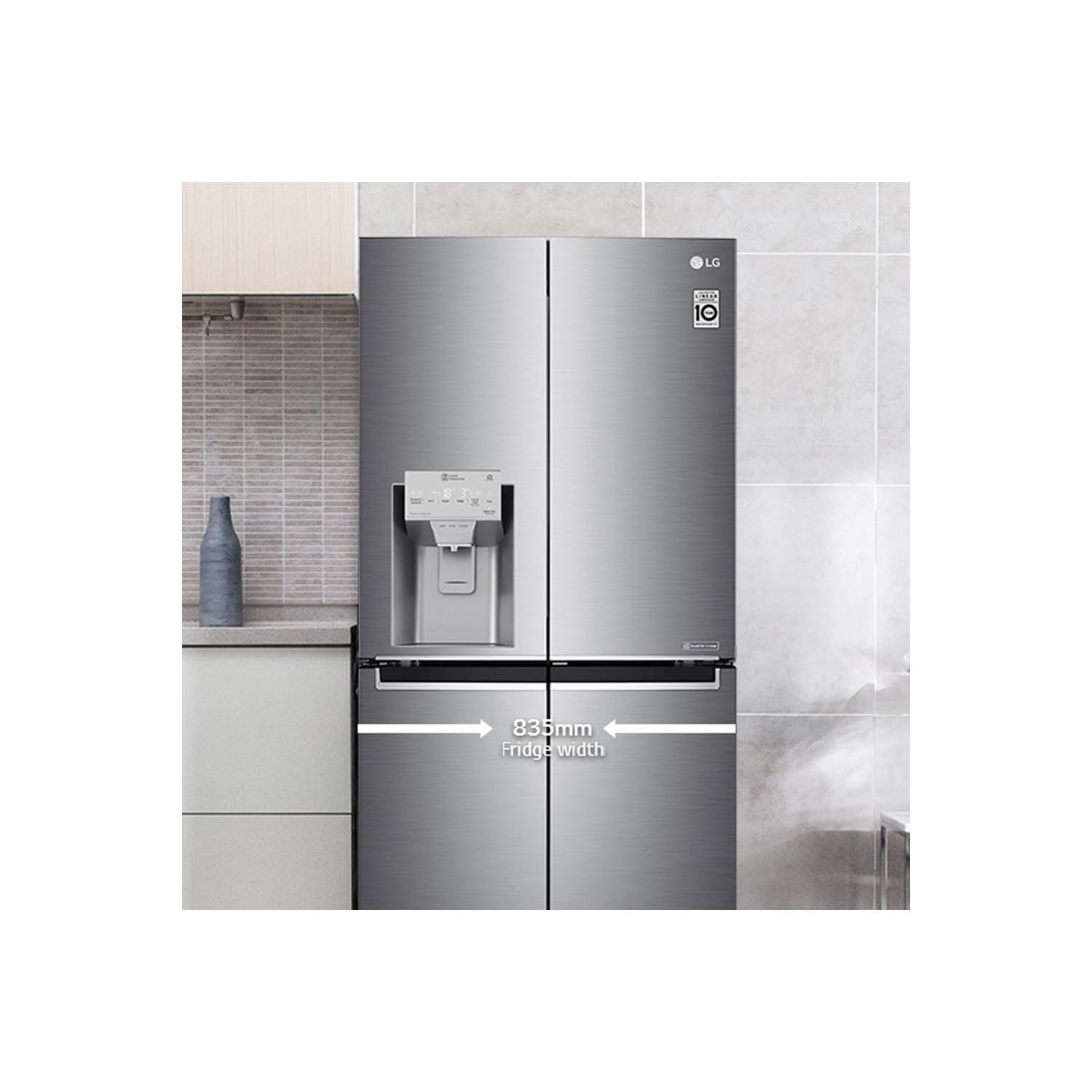 LG GML844PZKV Four Door American Style Fridge Freezer With Plumbed Ice