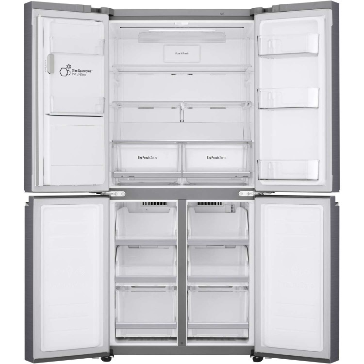 LG GML844PZKV Four Door American Style Fridge Freezer With Plumbed Ice & Water - Stainless Steel