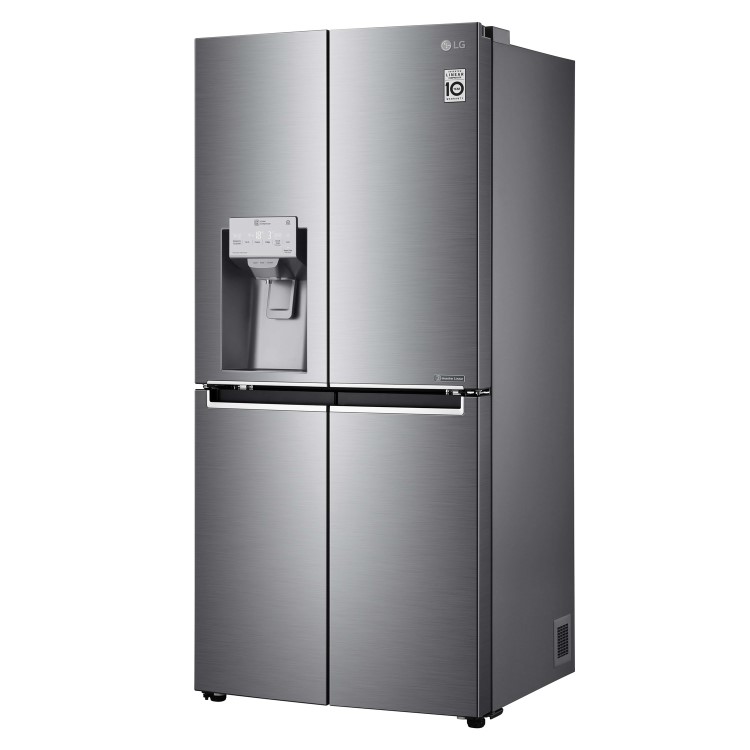 LG GML844PZKV Four Door American Style Fridge Freezer With Plumbed Ice & Water - Stainless Steel