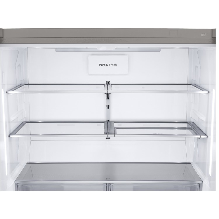 LG 641 Litre Four Door American Fridge Freezer With NatureFresh - Shiny Steel