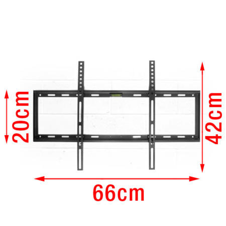 Super Slim Flat to Wall TV Bracket with Spirit Level for 32 - 70" TVs - Universal VESA up to 600 x 400mm and 45kg Load