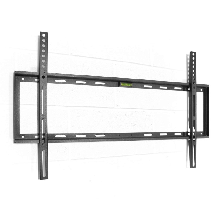 Super Slim Flat to Wall TV Bracket with Spirit Level for 32 - 70" TVs - Universal VESA up to 600 x 400mm and 45kg Load