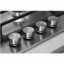 Whirlpool GMW6422IXL W Collection 60cm Four Burner Gas Hob With Cast Iron Pan Stands - Stainless Steel