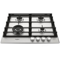 Whirlpool GMW6422IXL W Collection 60cm Four Burner Gas Hob With Cast Iron Pan Stands - Stainless Steel