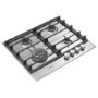 Whirlpool GMW6422IXL W Collection 60cm Four Burner Gas Hob With Cast Iron Pan Stands - Stainless Steel