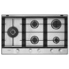 Whirlpool GMW9552IXL W Collection 86cm Wide Five Burner Gas Hob - Stainless Steel With Cast Iron Pan Stands