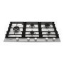Whirlpool GMW9552IXL W Collection 86cm Wide Five Burner Gas Hob - Stainless Steel With Cast Iron Pan Stands