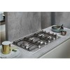 Whirlpool GMW9552IXL W Collection 86cm Wide Five Burner Gas Hob - Stainless Steel With Cast Iron Pan Stands
