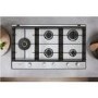 Whirlpool GMW9552IXL W Collection 86cm Wide Five Burner Gas Hob - Stainless Steel With Cast Iron Pan Stands