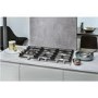 Whirlpool GMW9552IXL W Collection 86cm Wide Five Burner Gas Hob - Stainless Steel With Cast Iron Pan Stands