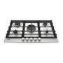 Whirlpool 75cm 5 Burner Gas Hob - Stainless Steel