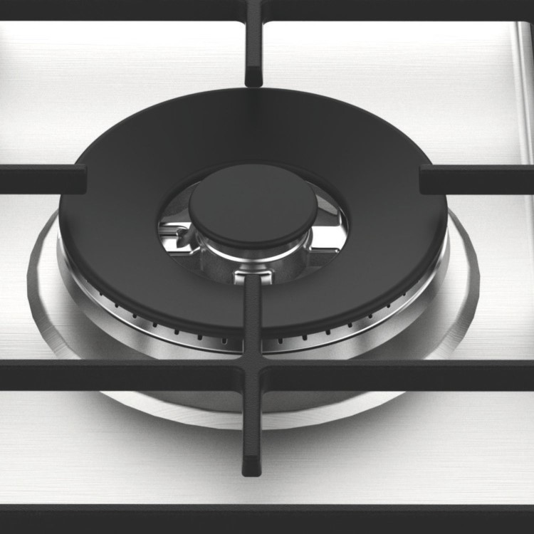 Whirlpool 75cm 5 Burner Gas Hob - Stainless Steel
