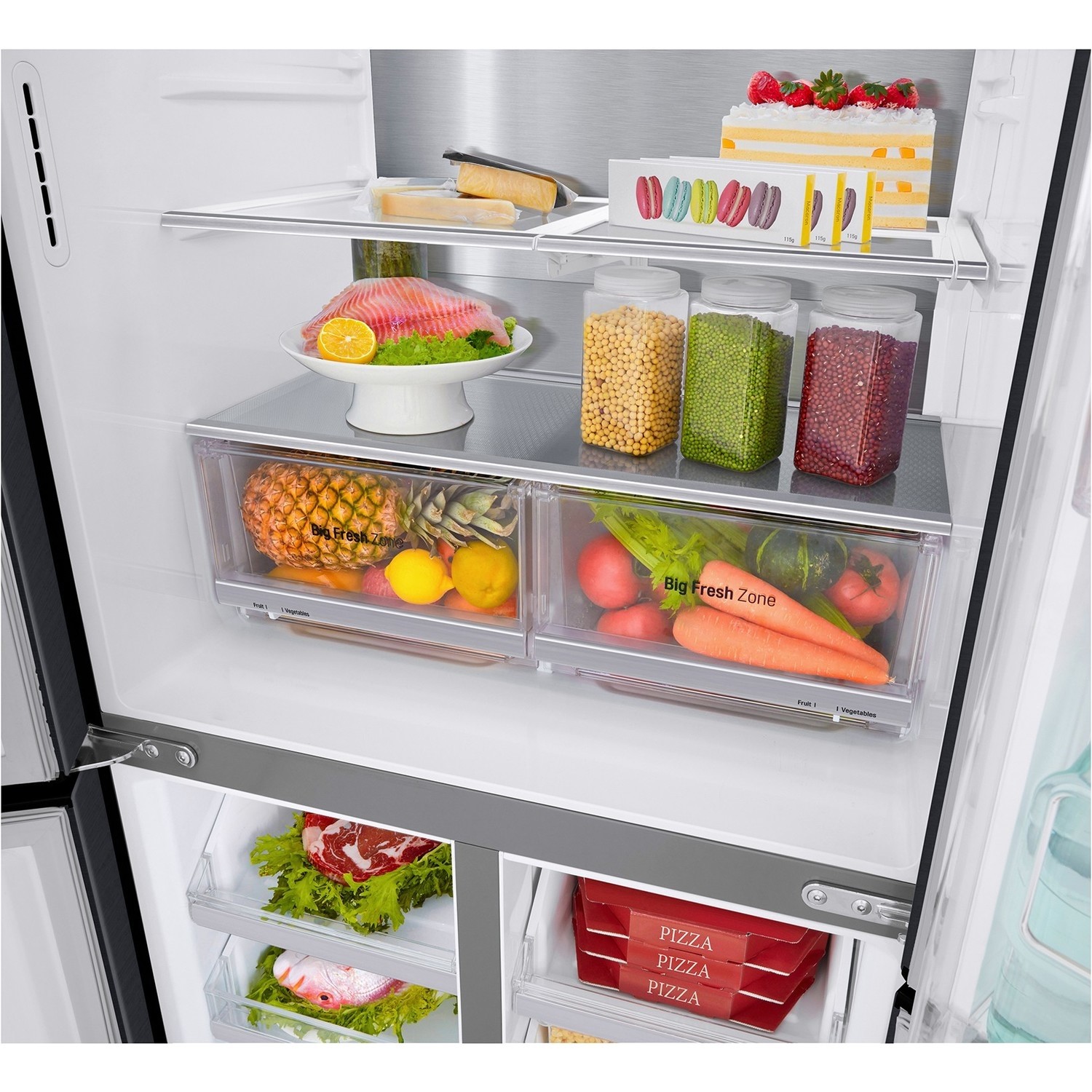 LG 508 Litre Four Door American Fridge Freezer With InstaView