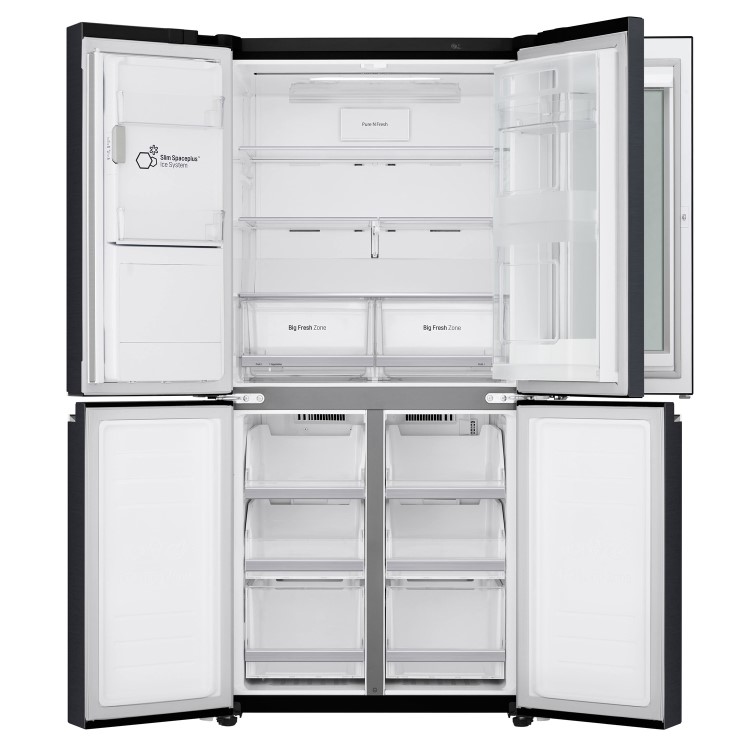 LG GMX844MCKV InstaView Door-in-door Multi-door American Fridge Freezer With Ice & Water Dispenser -