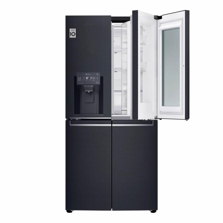 LG GMX844MCKV InstaView Door-in-door Multi-door American Fridge Freezer With Ice & Water Dispenser -