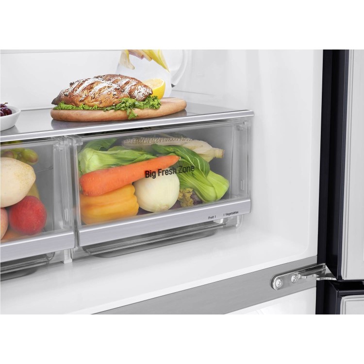 LG GMX844MCKV InstaView Door-in-door Multi-door American Fridge Freezer With Ice & Water Dispenser -