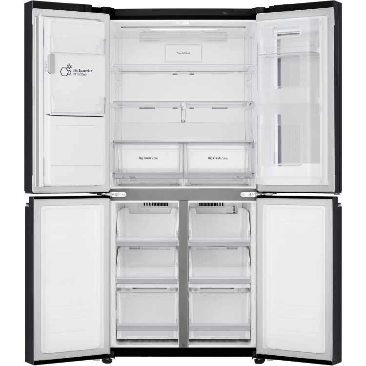 LG GMX844MCKV InstaView Door-in-door Multi-door American Fridge Freezer With Ice & Water Dispenser -