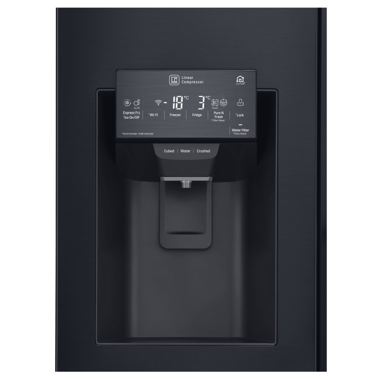 LG GMX844MCKV InstaView Door-in-door Multi-door American Fridge Freezer With Ice & Water Dispenser -