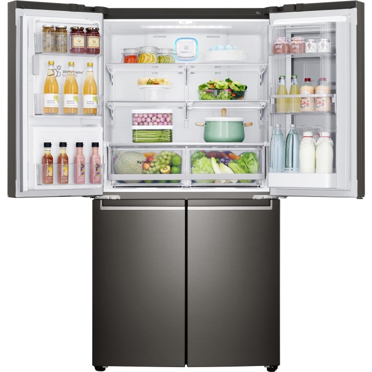 LG GMX936SBHV InstaView Door-in-door Multi-door Smart American Fridge Freezer - Glossy Black