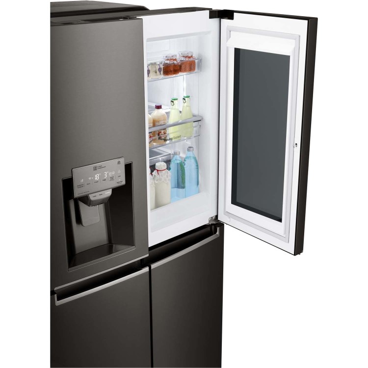 LG GMX936SBHV InstaView Door-in-door Multi-door Smart American Fridge Freezer - Glossy Black