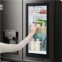 LG GMX936SBHV InstaView Door-in-door Multi-door Smart American Fridge Freezer - Glossy Black