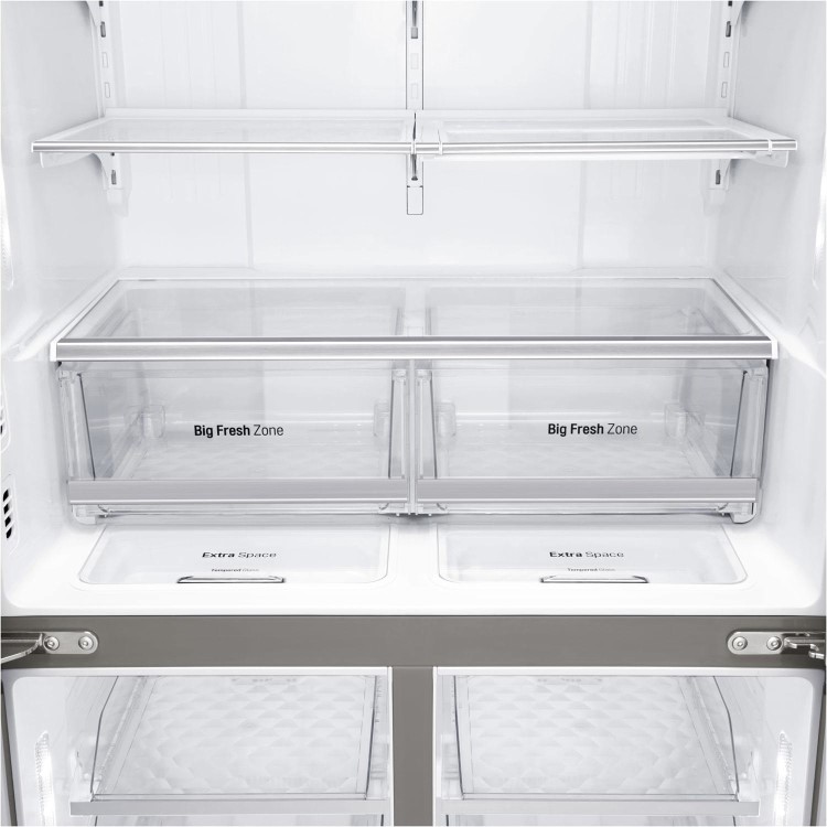 LG GMX936SBHV InstaView Door-in-door Multi-door Smart American Fridge Freezer - Glossy Black