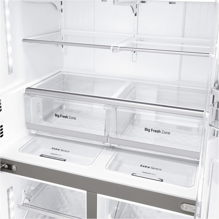LG GMX936SBHV InstaView Door-in-door Multi-door Smart American Fridge Freezer - Glossy Black