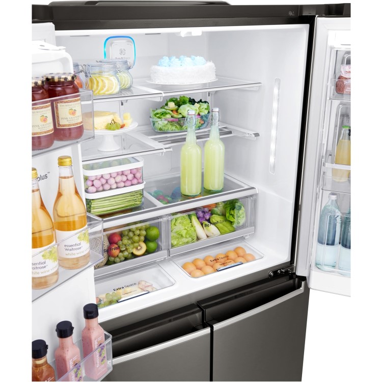 LG GMX936SBHV InstaView Door-in-door Multi-door Smart American Fridge Freezer - Glossy Black